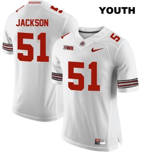Youth NCAA Ohio State Buckeyes Antwuan Jackson #51 College Stitched Authentic Nike White Football Jersey OE20J24GQ
